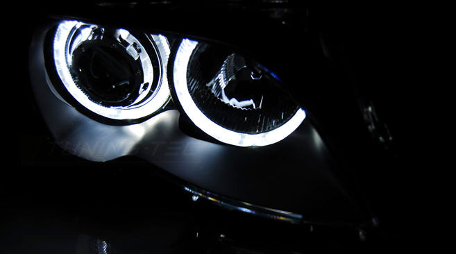 BMW E46 LED Angel Eyes svart