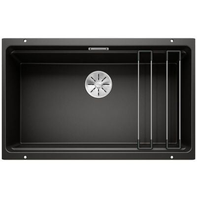 Blanco Etagon 700-U svart kjøkkenvask i granittkompositt, undermontert enkeltkum 730x460 mm