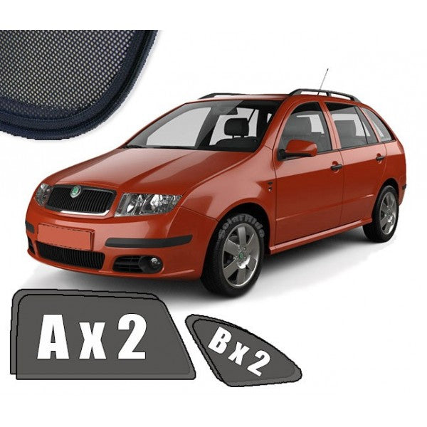 Sr solskjerm i akryl til Skoda Fabia (STV) I med enkel montering og vindavviser funksjon