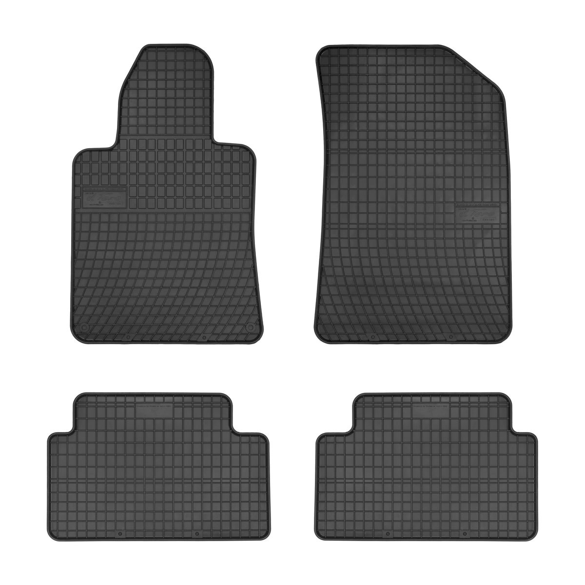 Frogum gummimatter til Peugeot 508 I (2010-2018) – svart-anthracite, sidekant 1 cm, sett med 4 stk.
