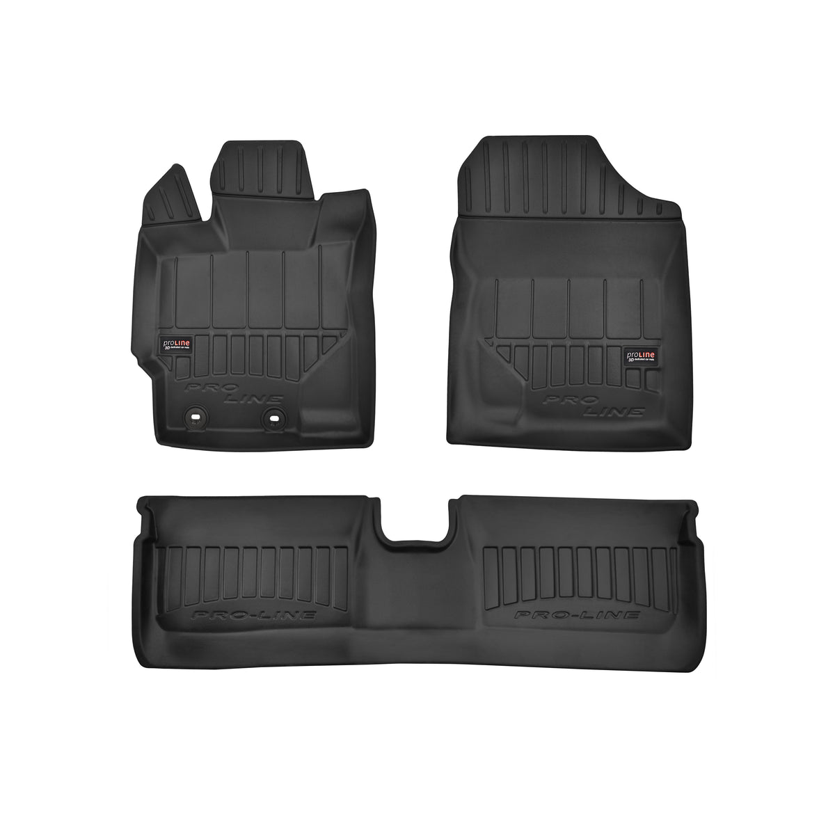 Frogum 3D Premium gulvmatter til Toyota Yaris III (2011-2020) – svart TPE med 60mm sidekant