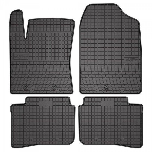 Frogum gummimatter til Hyundai i10 III (2019–) – svart/anthracite, 4 stk, med 1 cm sidekant