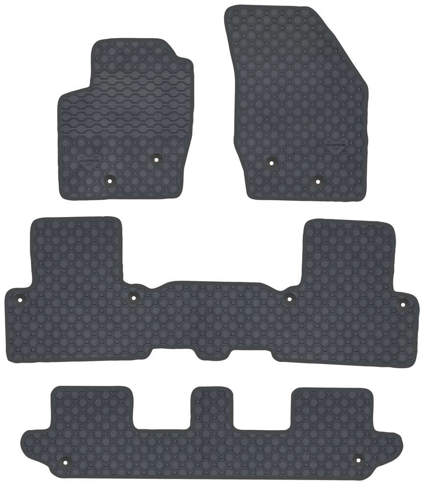 Gummimatter til Volvo XC90 I (2002–2014) – svart, 1 cm sidekant, sett med 4, vanntett og slitesterk