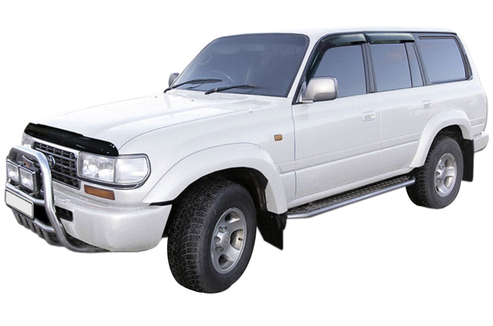Scoutt panserbeskytter i akryl til Toyota Land Cruiser J80 for effektiv steinsprutbeskyttelse og enkel montering