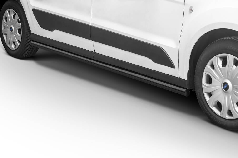 Stigtrinn Steeler i rustfritt stål til Ford Transit Connect LWB 2012-2022, svart lakkert og enkel montering