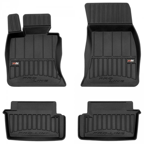 Frogum 3D Premium gulvmatter til BMW 4 (F32) 2013–2020 – svart TPE med 60 mm sidekant, sett med 4 stk.