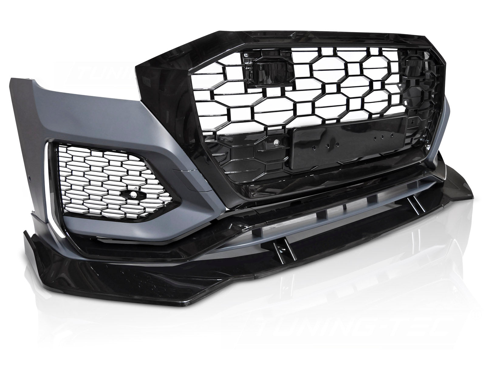 Støtfanger Audi Q8 2018–2023 PDC/ACC Sport, blank svart – ZPAU62