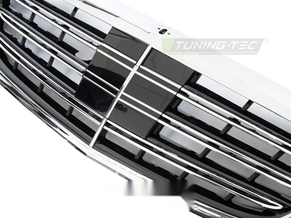 Grill Mercedes S-Klasse W222 13-17 sett fra siden, struktur synlig.
