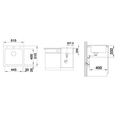 Måltegning Blanco Naya 5 – mål 515x510 mm