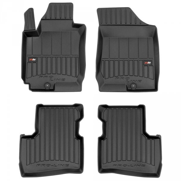 Frogum 3D Premium gulvmatter til Kia Pro Ceed I (2006-2012) – svarte TPE-matter med 60 mm sidekant, sett med 4