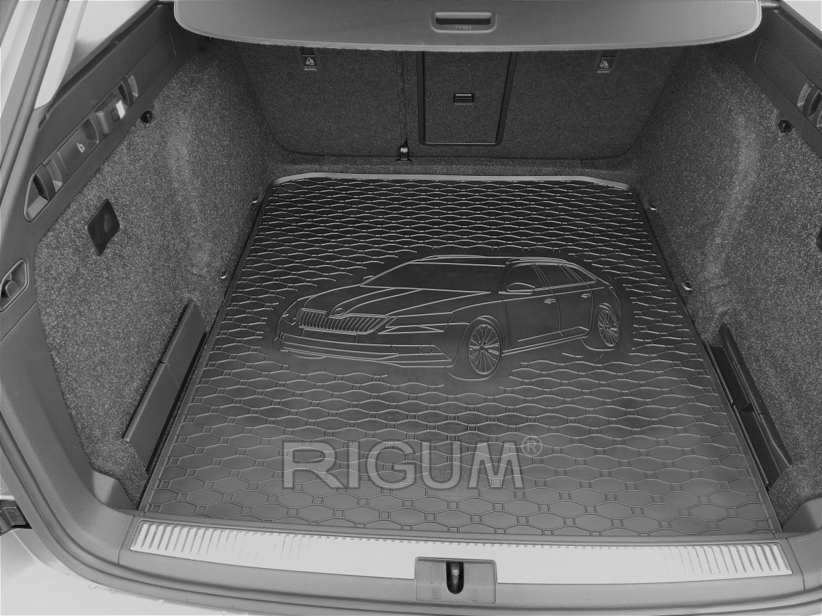 Rigum bagasjeromsmatte til Skoda Superb III Stasjonsvogn – 10 mm kanthøyde