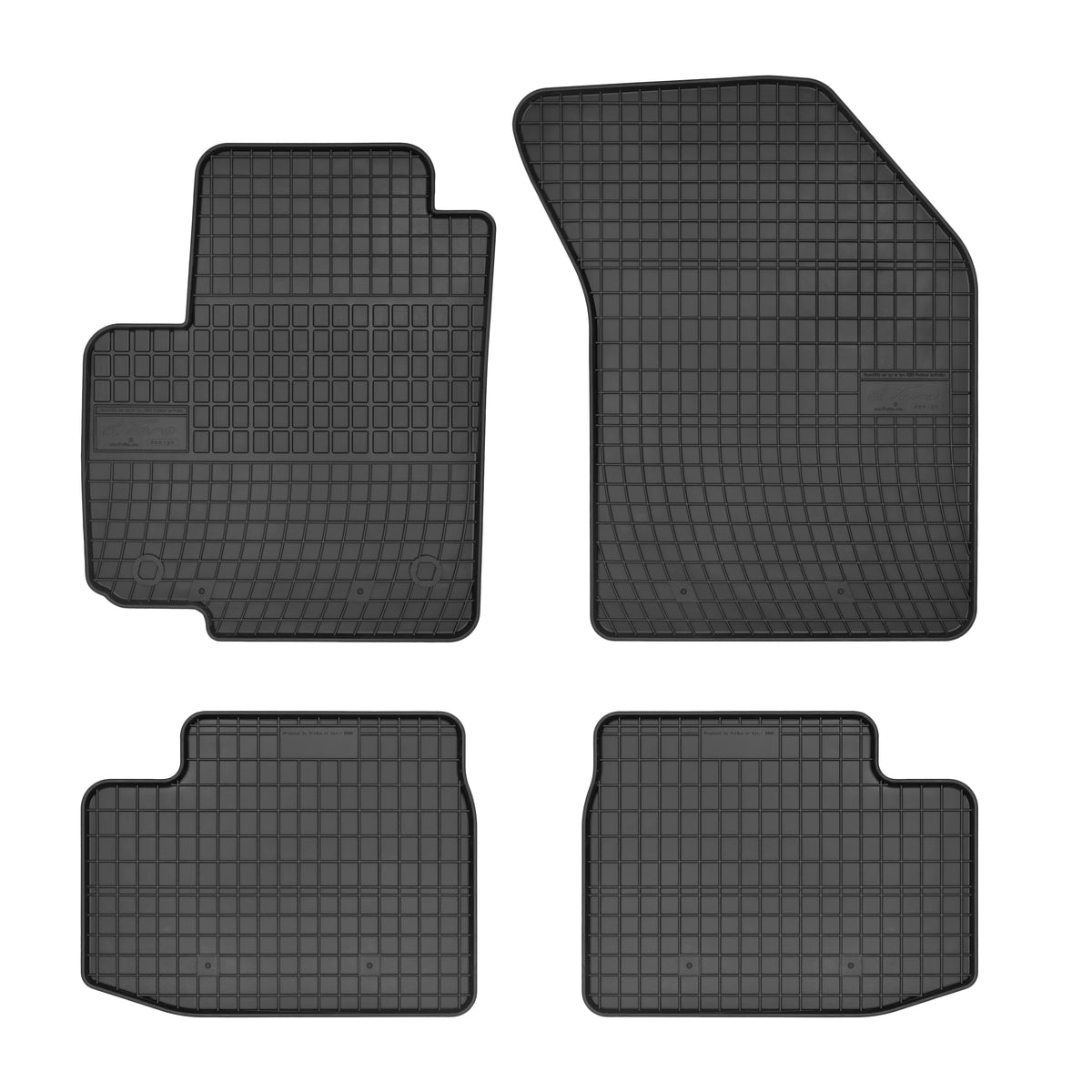 Frogum gummimatter til Suzuki SX4 I (2006–2013) – svart-anthracite, sett med 4, 1 cm sidekant