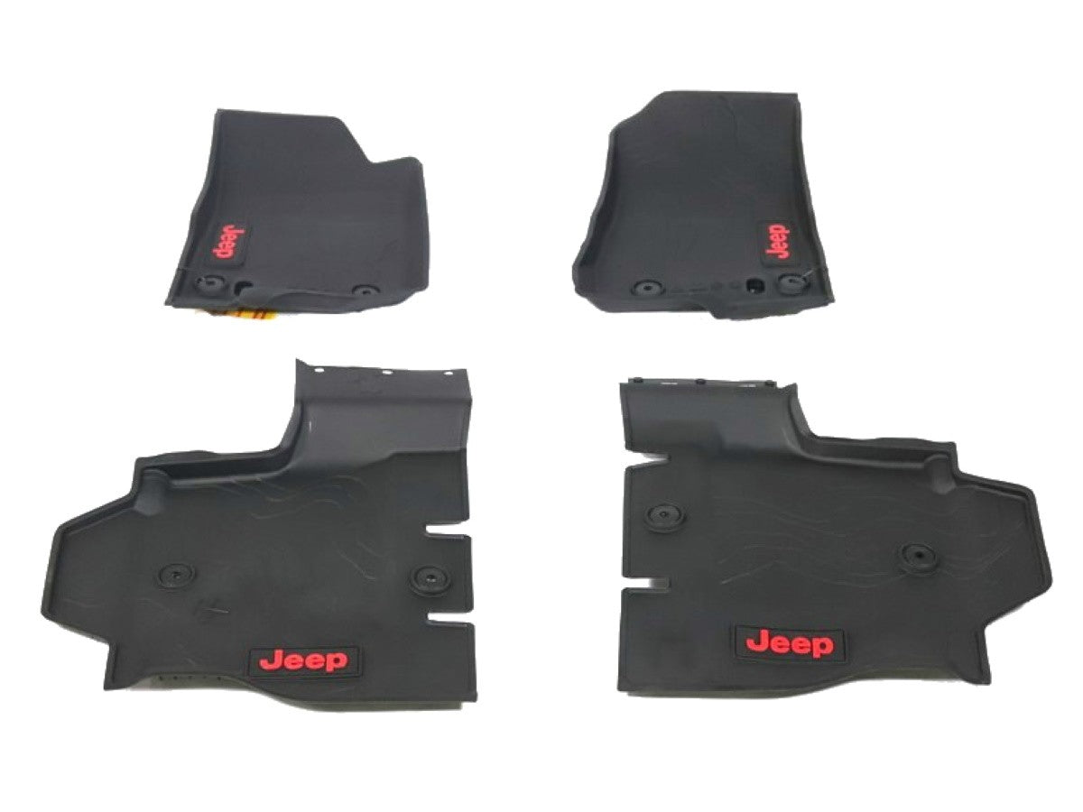 Gulvmatter Jeep Wrangler JL (2017-) – TPE - Gummi Termoplast-elastomer - sett forfra