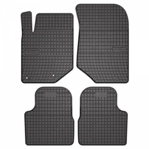 Frogum gummimatter til Peugeot 2008 II (2019–) – svart-anthracite, 4 stk., 1 cm sidekant, TÜV-godkjent