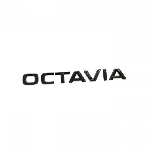 Originalt emblem/logo til Skoda Octavia Black Glossy med svart blank finish og presis passform