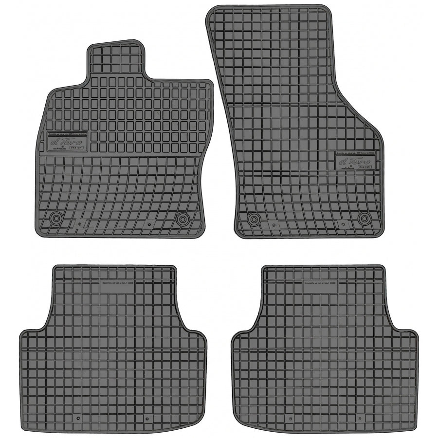 Frogum gummimatter til Seat Leon IV (2020–) – svart, vanntett, 4 stk. med sidekant 1 cm
