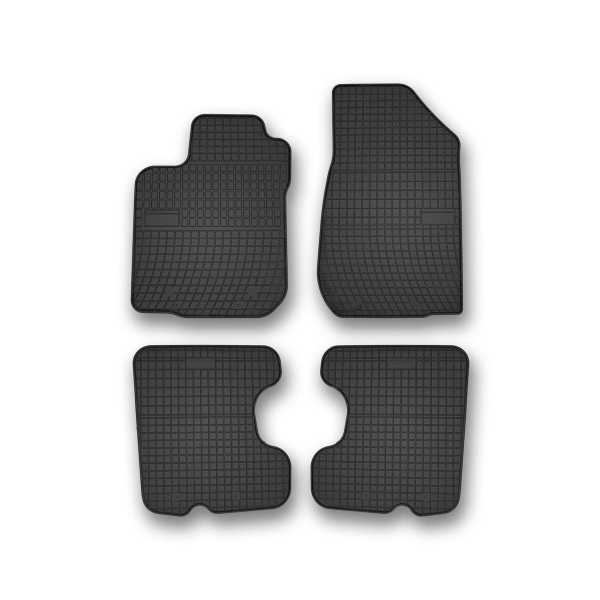 Frogum gummimatter til Dacia Sandero II (2012–2020) – svart, 4 stk, 1 cm sidekant, vanntett