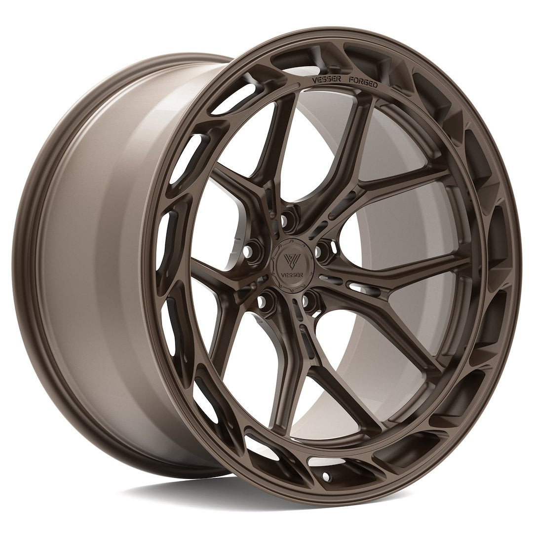 Felg Vesser VSR8 22x10,5" Silver – detalj av eiker og finish