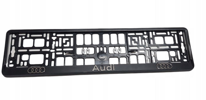 Emblem/logo til Audi i titanium black med chrome logo for bilmontering