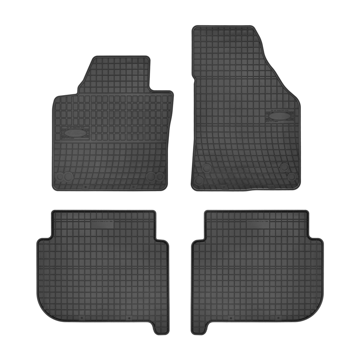 Frogum gummimatter til VW Touran I (2003–2015) – svart/anthracite, 4 stk., 1 cm sidekant