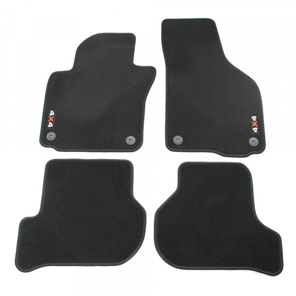 VAG OEM stoffmatter til Skoda Octavia II – stoffmateriale satin svart