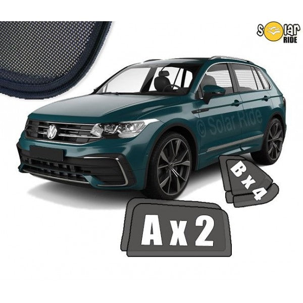 Sr solskjerm i akryl til Vw Tiguan II med røykfarget finish og enkel montering
