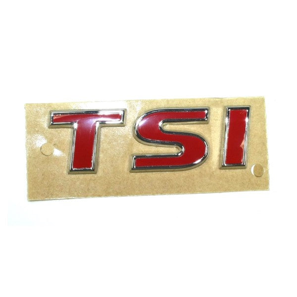 Emblem Vw Touran (MQB) Glossy Chrome / Tornado Red - sett forfra