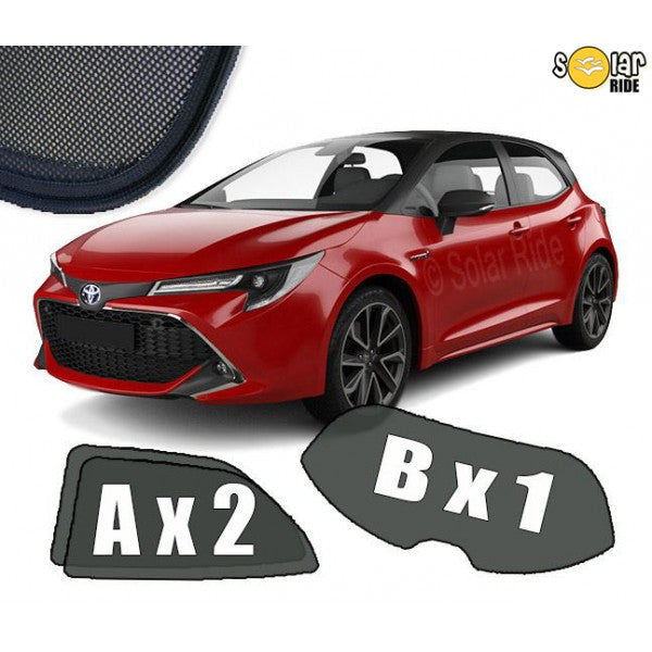 Sr solskjerm i akryl til Toyota Corolla Hatchback XII med enkel montering og vindavviserfunksjon