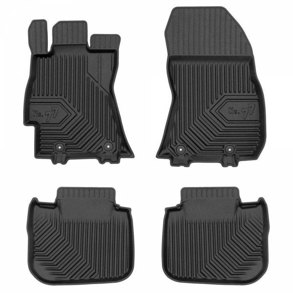 Frogum 3D TPE-gulvmatter til Subaru Outback IV (BR) 2009–2014 – svart sett á 4 med 40 mm sidekant