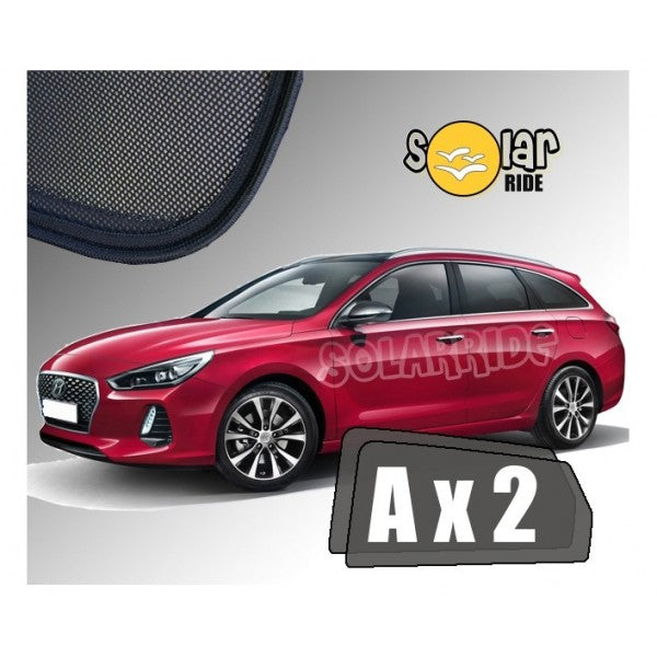 Sr solskjerm i akryl til Hyundai i30 Wagon III med enkel montering og vindavviserfunksjon