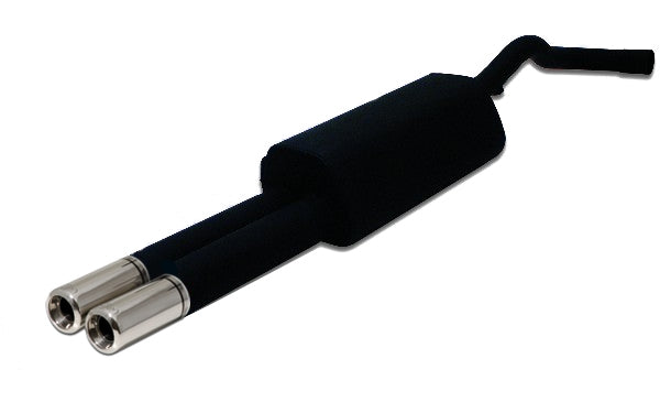 Sluttdemper Ulter A4 B5 101-202 dobbel utgang 2x N07-2 runde polerte endepiper Ø80 mm