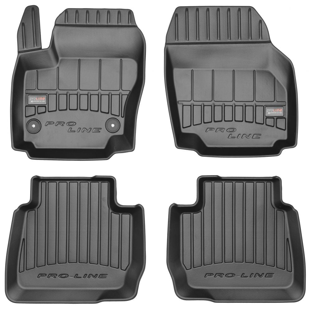 Frogum 3D Premium gulvmatter i TPE til Ford Mondeo IV (2010-2014) – svart sett med 4, høy kant