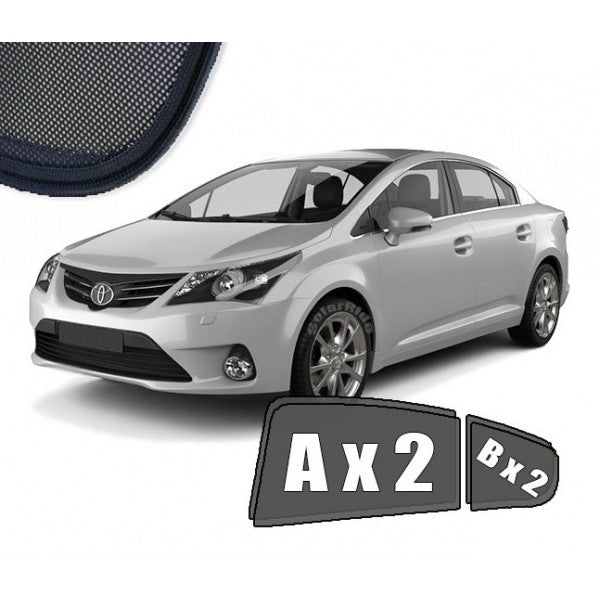 Sr solskjerm i akryl til Toyota Avensis (T27) III med enkel montering og vindavvisereffekt