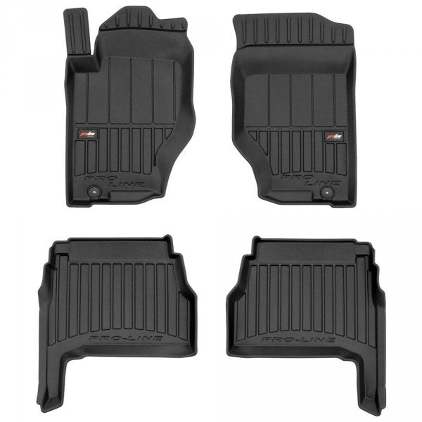 Frogum 3D Premium gulvmatter i TPE til Kia Sorento I (2002-2009) – svart, 4-delers sett med 60 mm sidekant