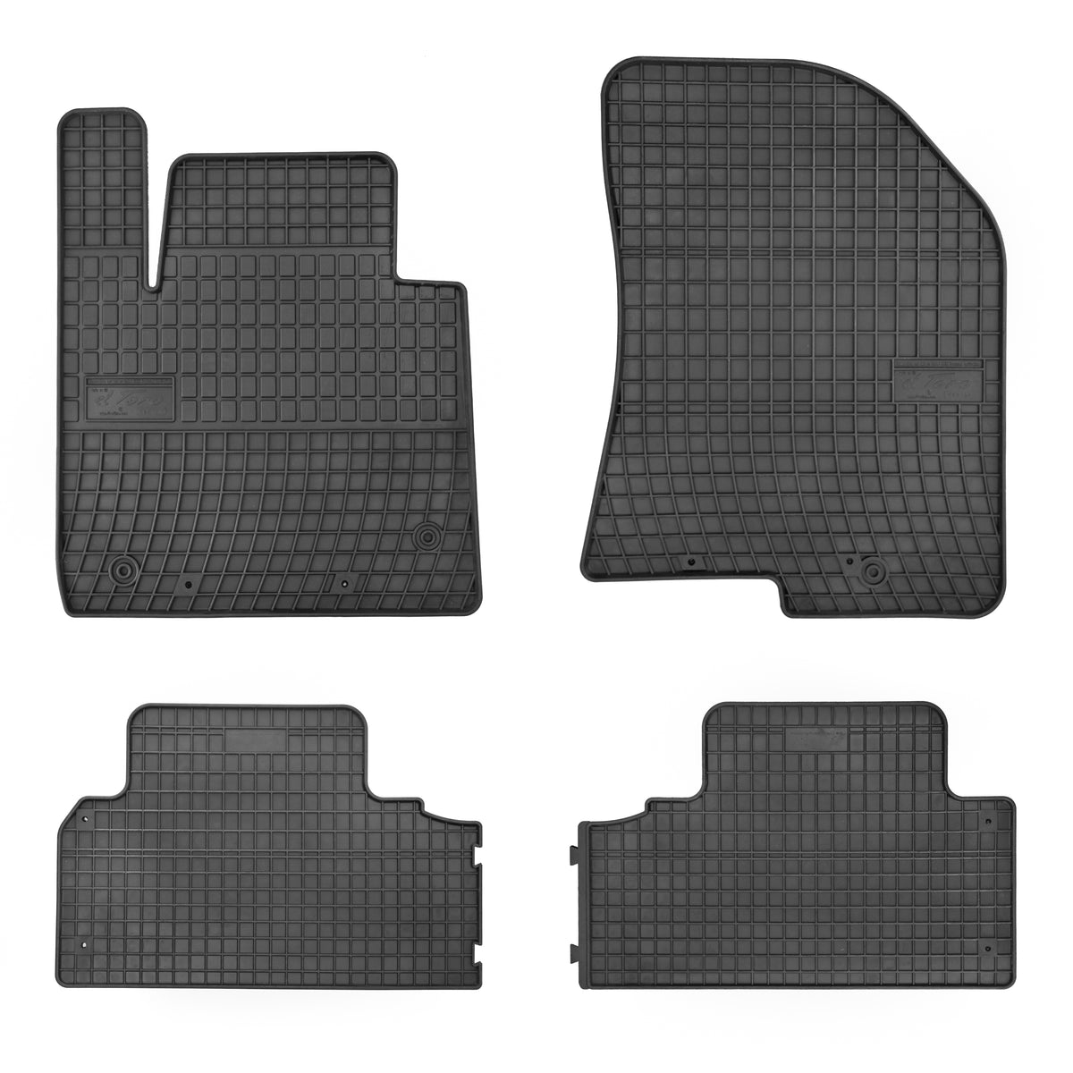 Frogum gummimatter til Kia Carens IV 5-seter (2013-) – svart/anthracite, sett med 4, sidekant 1 cm