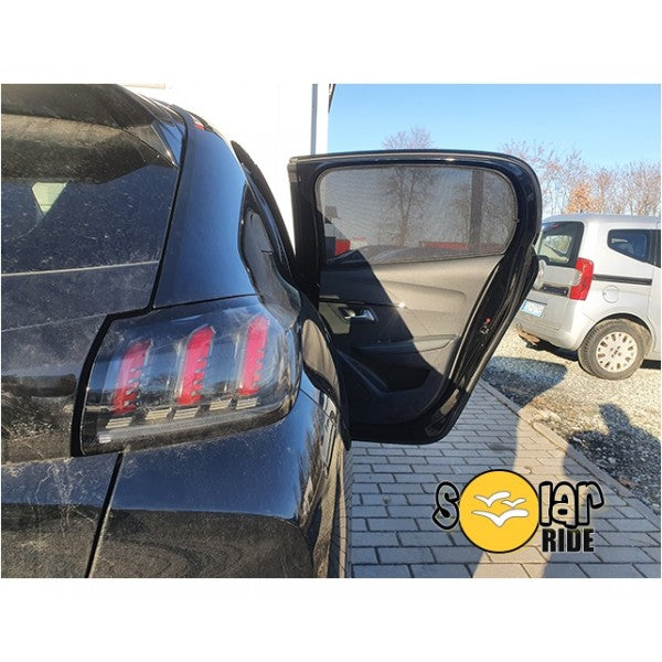 Solskjerm Peugeot 208 / e-208 II (2019-) (3 stk) - sett forfra
