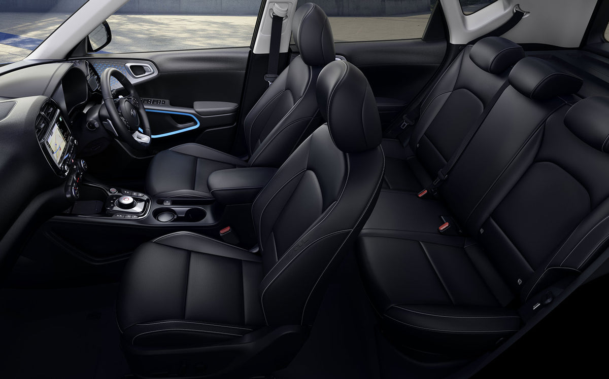 Kia OEM stoffmatter til Kia e-Soul II – grå SOUL-logo