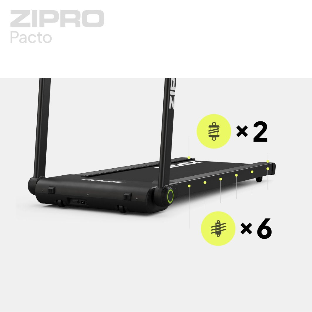 Tredemølle kompakt med skjerm 150x76x108cm for hjemmetrening Zipro Pacto