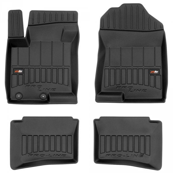 Frogum 3D Premium gulvmatter til Hyundai i20 III (2020–) – svart TPE med 60 mm sidekant, sett med 4 stk.