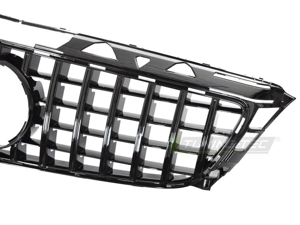 Grill Mercedes CLS C218 11-14 sett fra siden, lamellstruktur synlig.