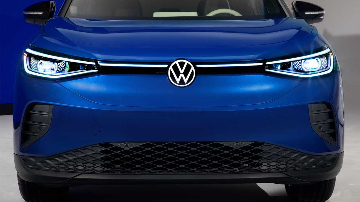 Emblem Vw front pure white / schwarz ID.4 - sett forfra