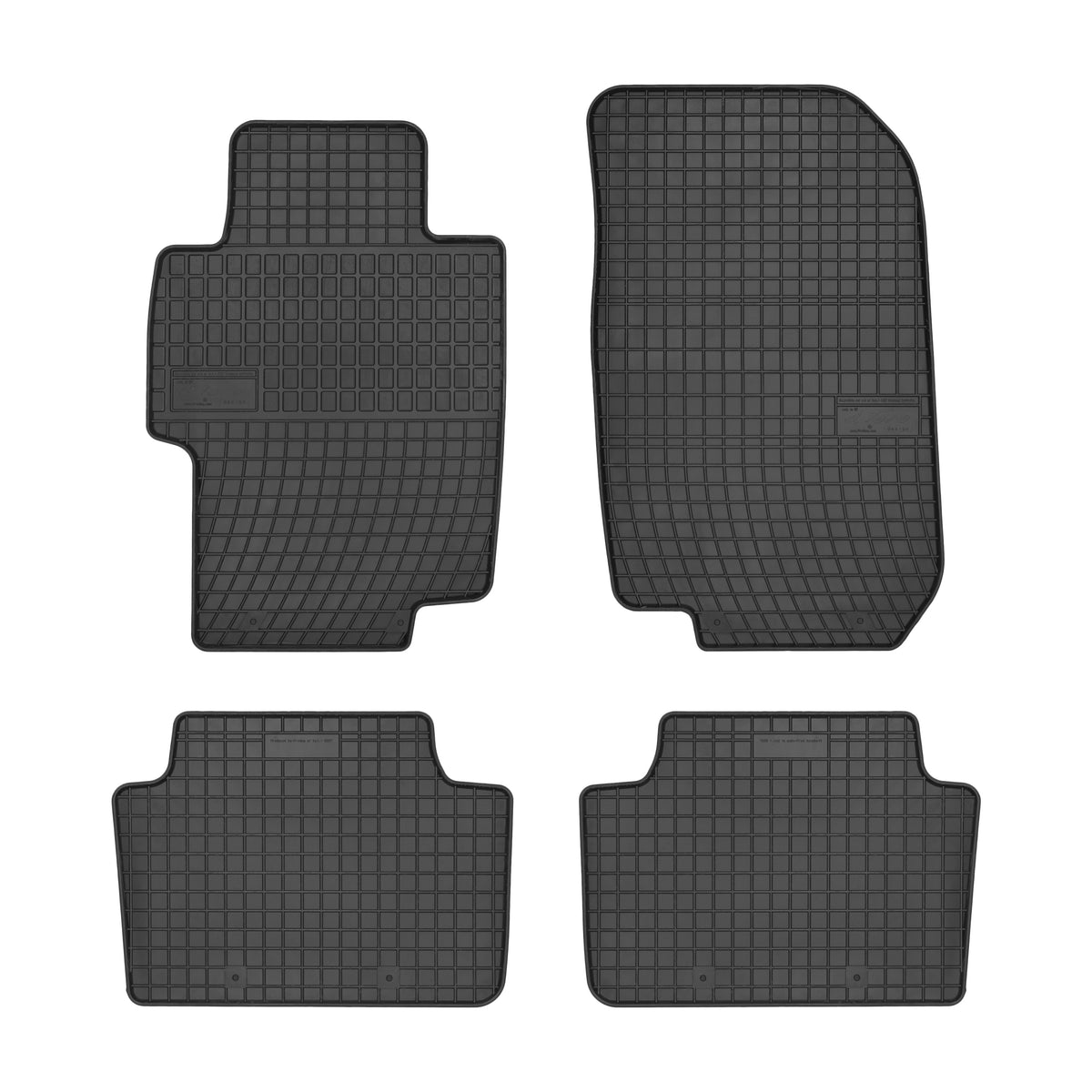 Frogum gummimatter til Honda Accord VII CL 7/8/9 (2002–2008) – svart, 4 stk. sett med 1 cm sidekant