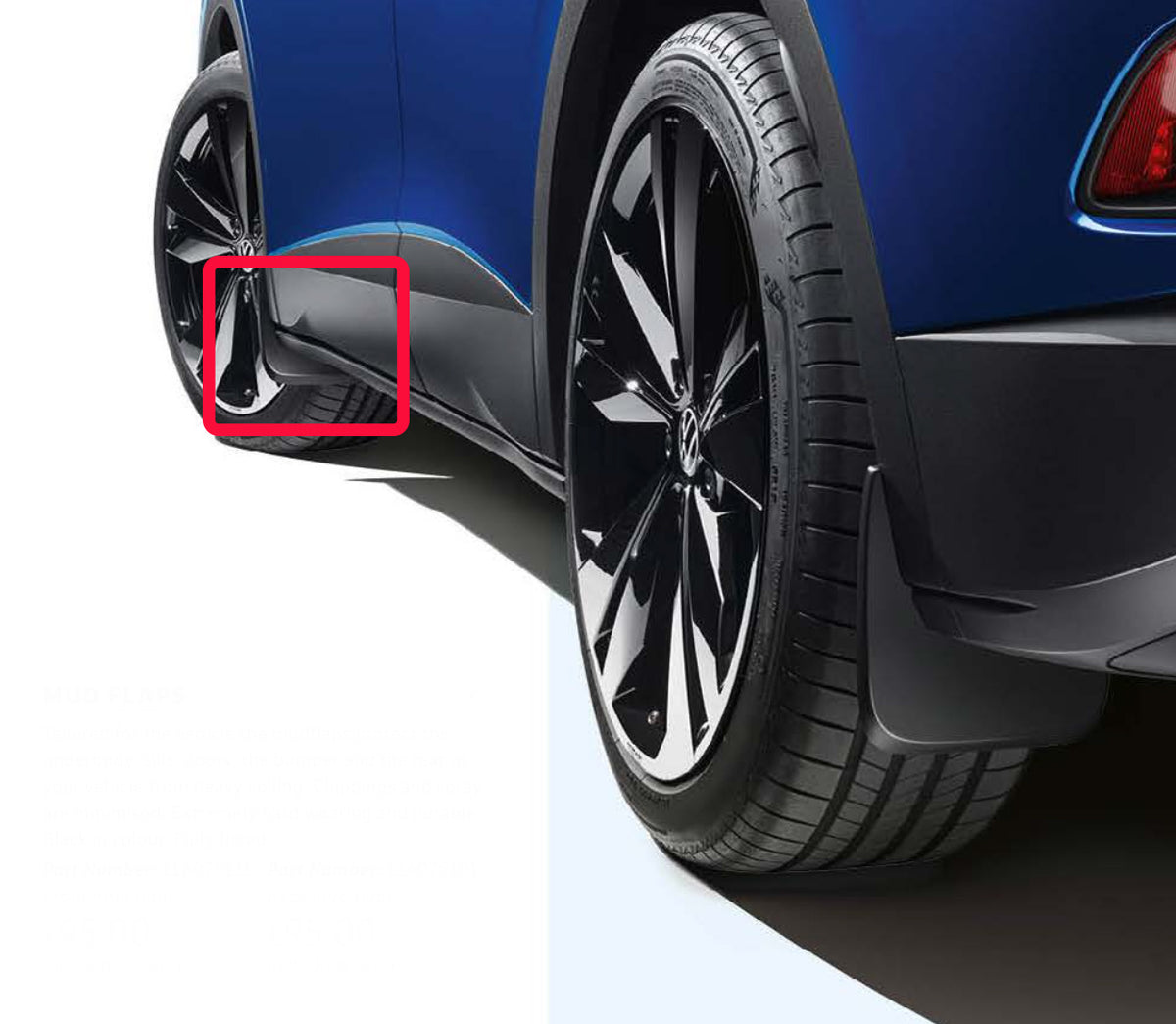 VAG OEM skvettlapp til Vw ID.3 / Black - sett 2 stk. – ABS plast