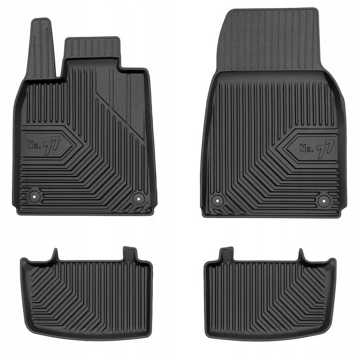 Frogum 3D Premium gulvmatter i TPE til Porsche Taycan 2019– – svart med 40 mm sidekant, sett med 4