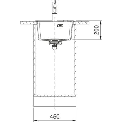 Måltegning Franke Maris – mål 510x410 mm