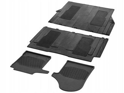Mercedes OEM TPE gummimatter til Mercedes EQV W447 (2020–) – 4 stk, antrasitt, 1.–3. seterad