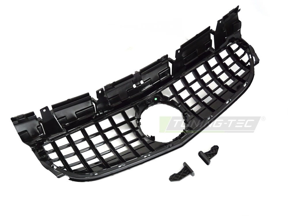 Grill Mercedes SLK R172 15-20 blank sort med festedetaljer.