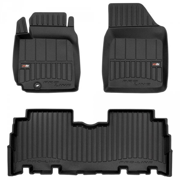 Frogum 3D Premium gulvmatter til Toyota Yaris Verso 1999-2005 – svart TPE med 60 mm sidekant