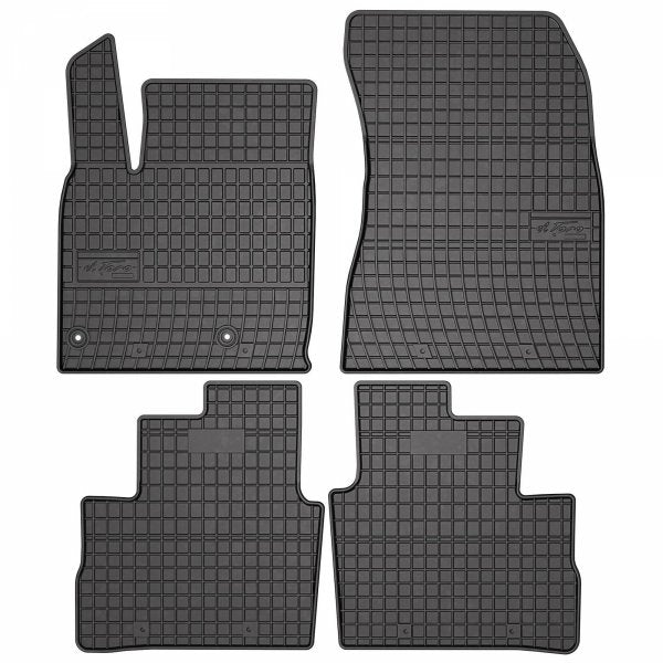 Frogum gummimatter til Nissan Qashqai (J12) 2021– – svart, vanntett, TÜV-godkjent, 4 stk. med 1 cm sidekant