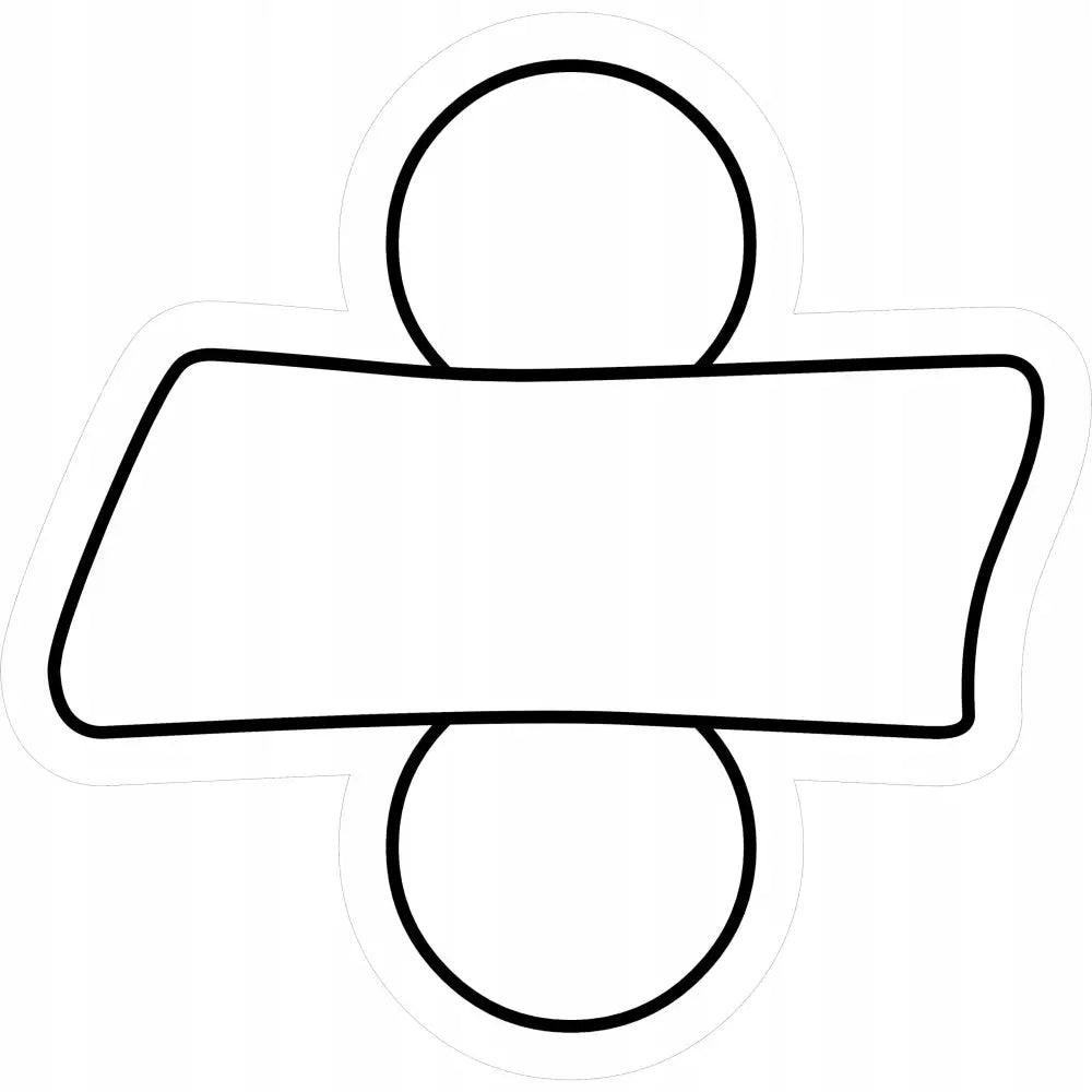 5X Form Skjæring Halloween Sett XL, hvitt klistremerke med sort kontur i geometrisk design, frontvisning.